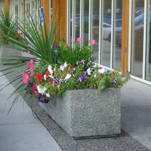 Retail Security Using concrete planters to protect shop windows from ram raids